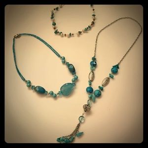 **3/$10** with BUNDLE *LOT of THREE teal necklaces